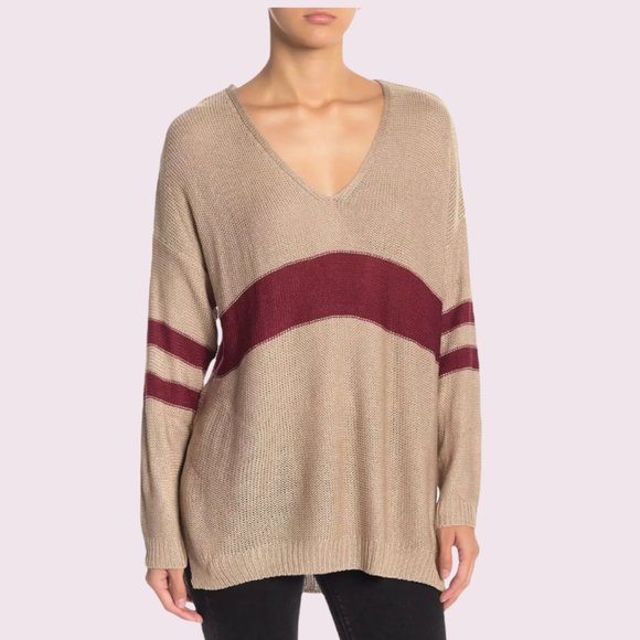 WISHLIST Sweater Fits Small/Medium Women's Oversized V-Neck Pullover NWOT - Picture 1 of 6